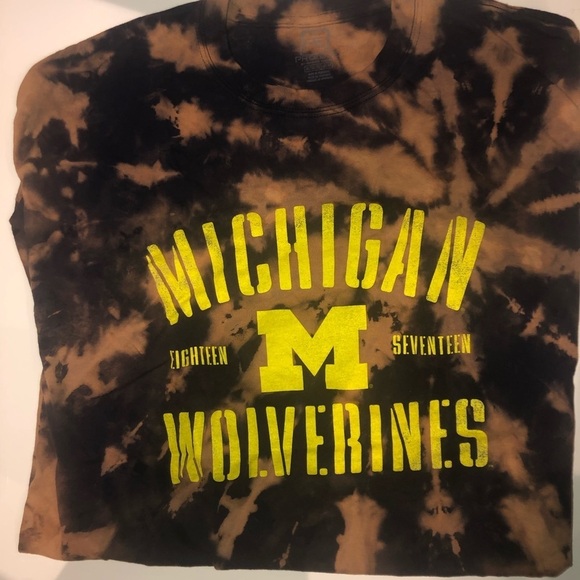 Other - Michigan bleach dye tee
